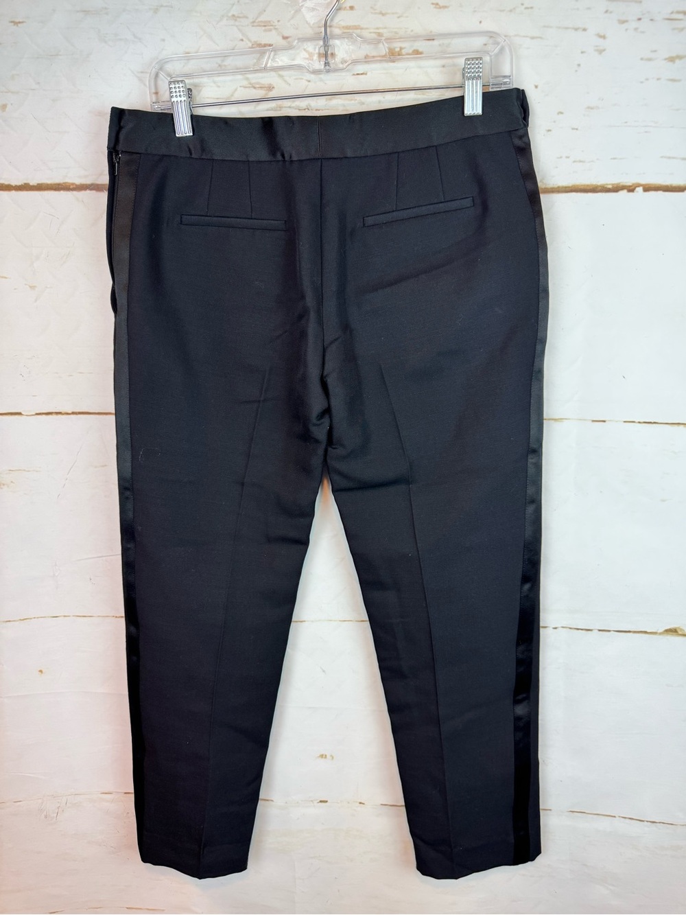 Victoria Beckham | Black Cropped Tuxedo Pant, 4 View 6